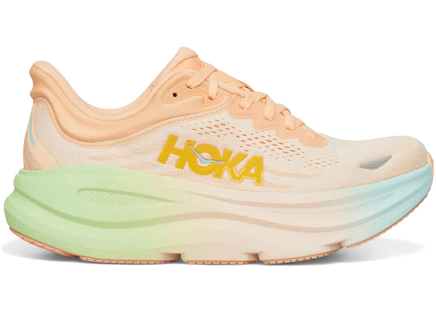 Hoka One One Bondi 9 Frost Pale Tangerine Womens