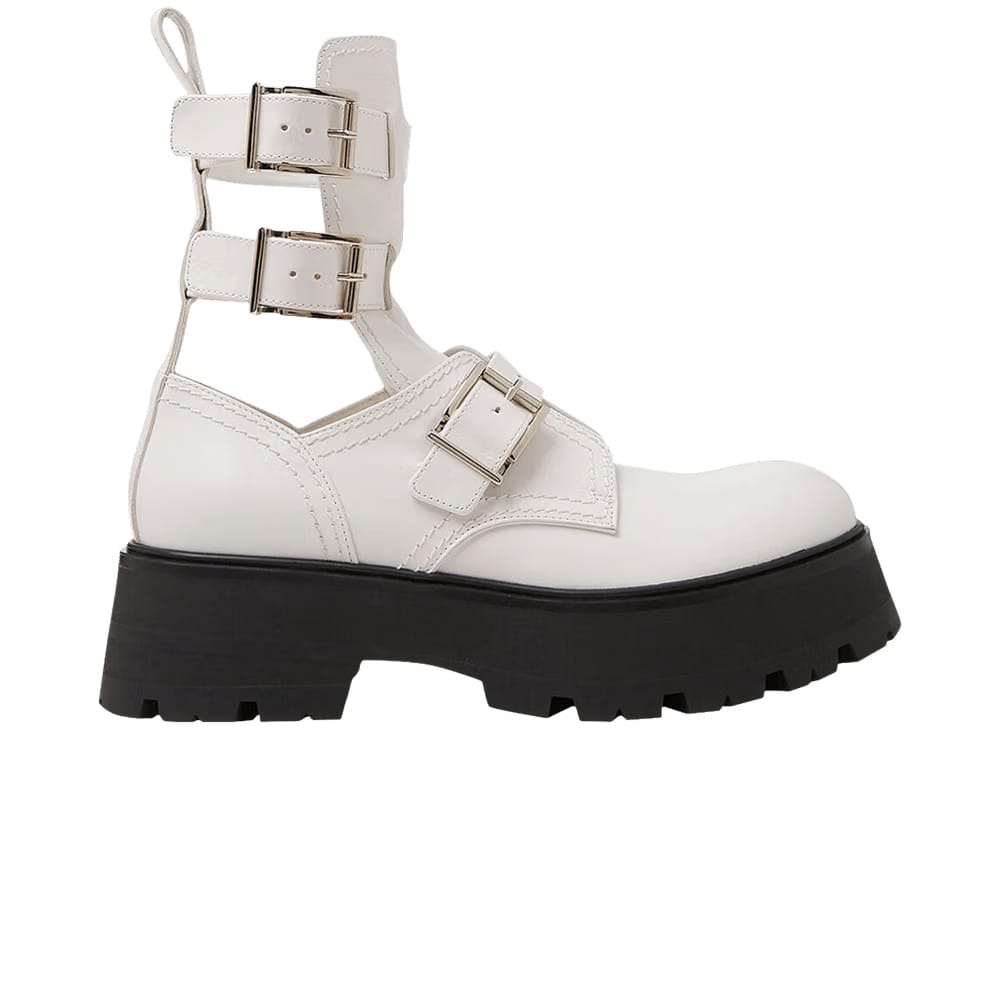 Alexander McQueen Wmns Buckle Fastening Ankle Boots 'Black'