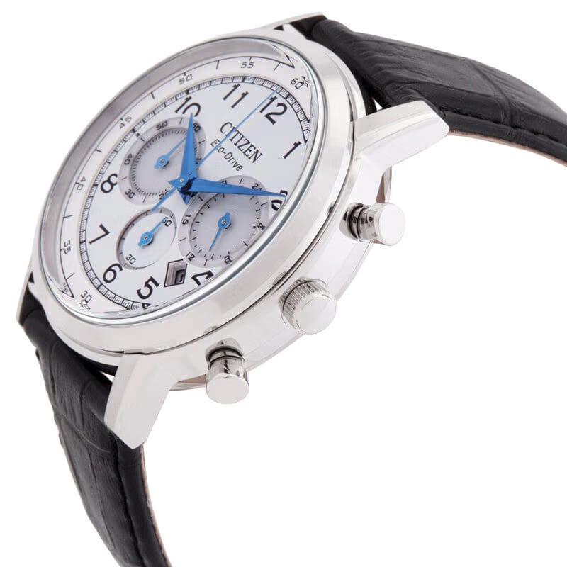Citizen Eco-Drive Chronograph White Dial Mens Watch