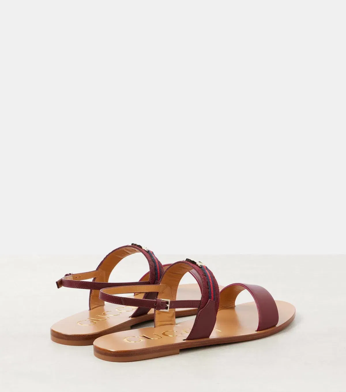 Gucci Interlocking G Web Stripe leather sandals