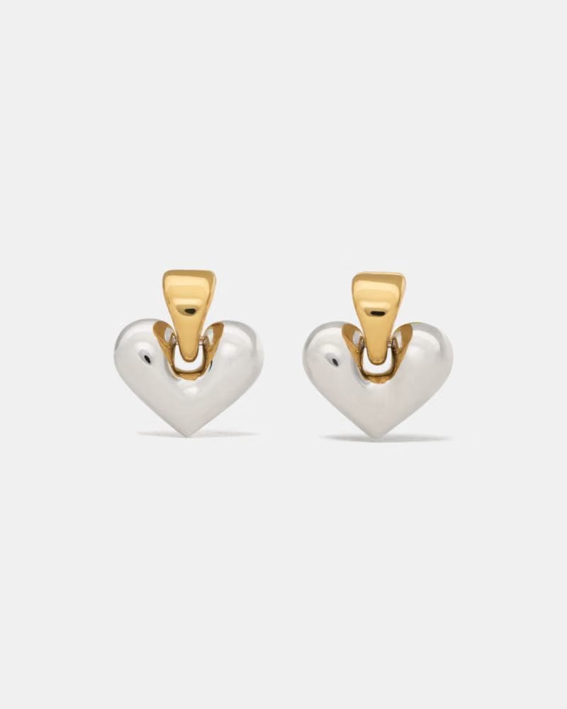 Sculpted Spade Statement Drop Huggies