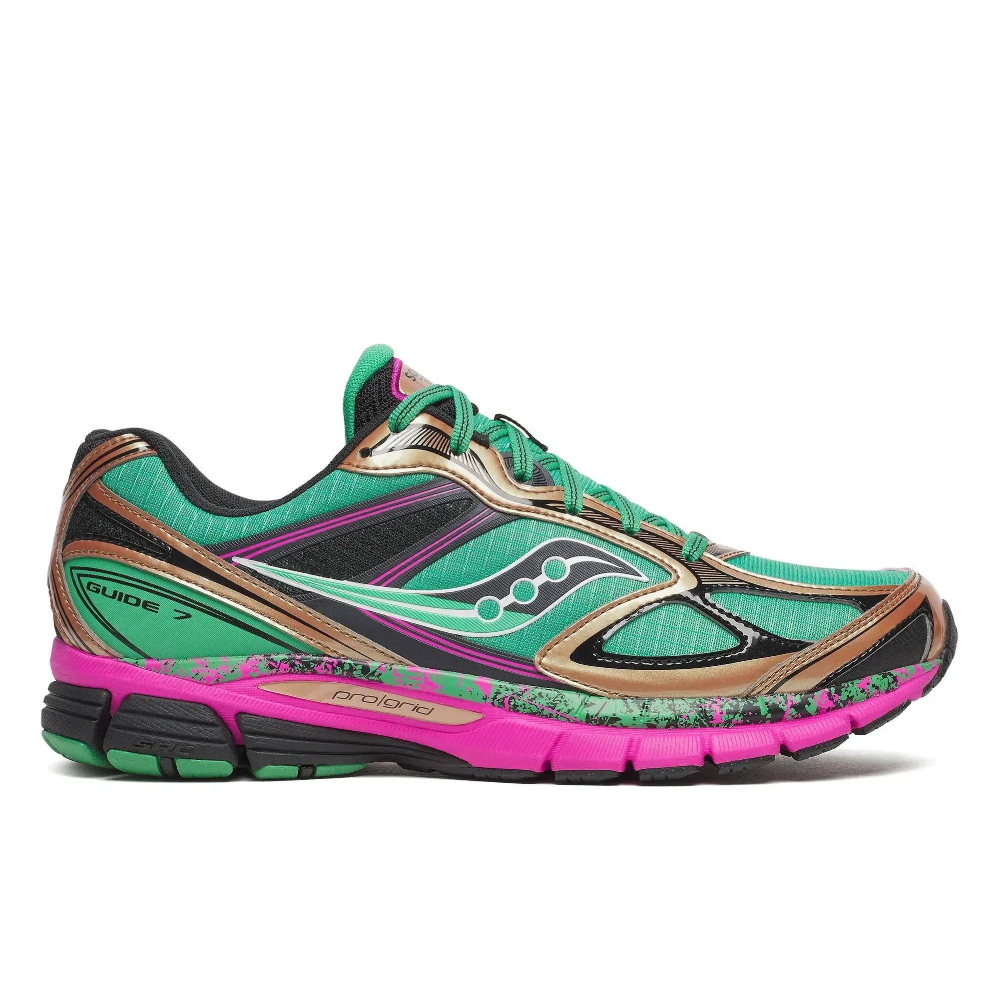 Saucony ProGrid Guide 7 Hi Octane Green | Bronze