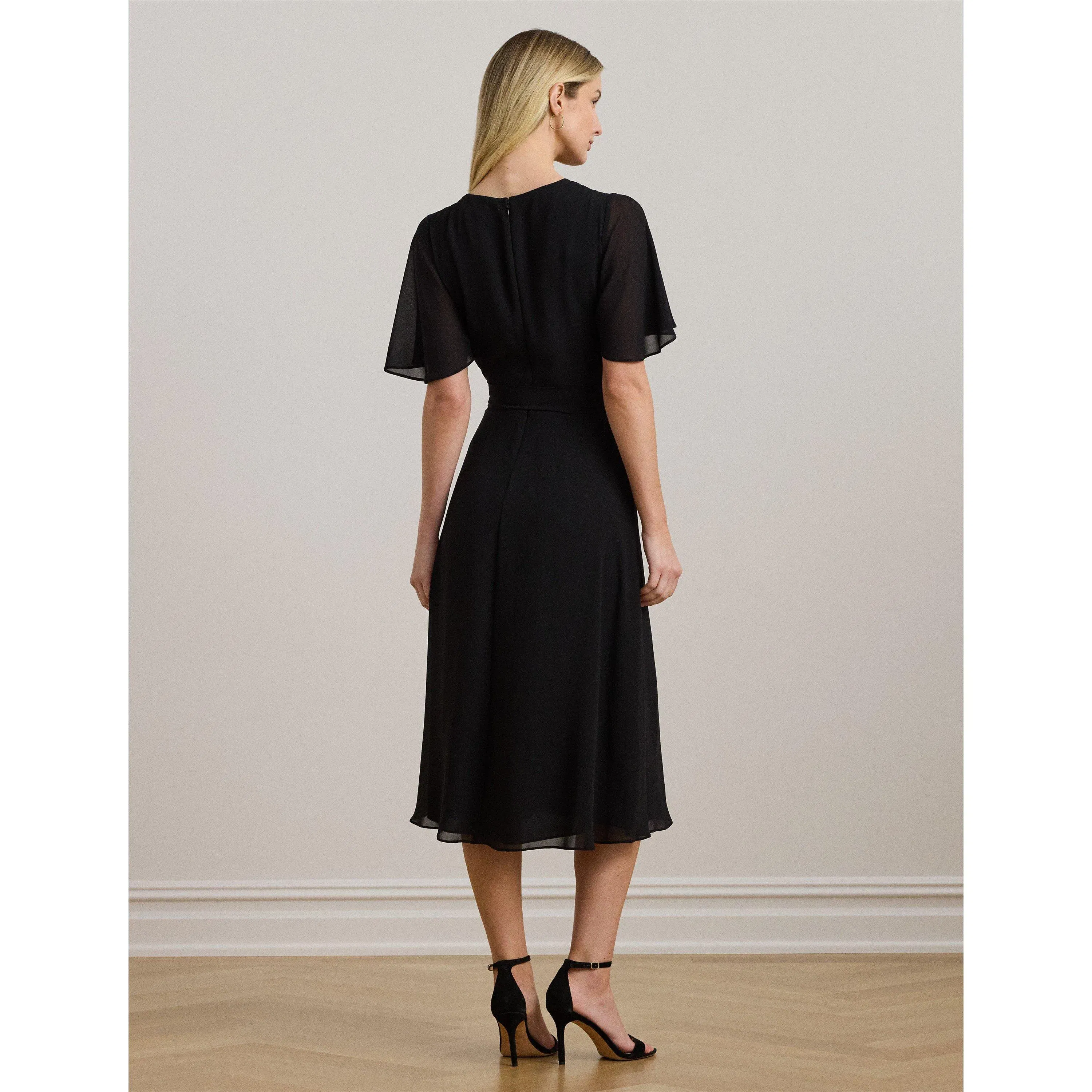 Belted Georgette dress