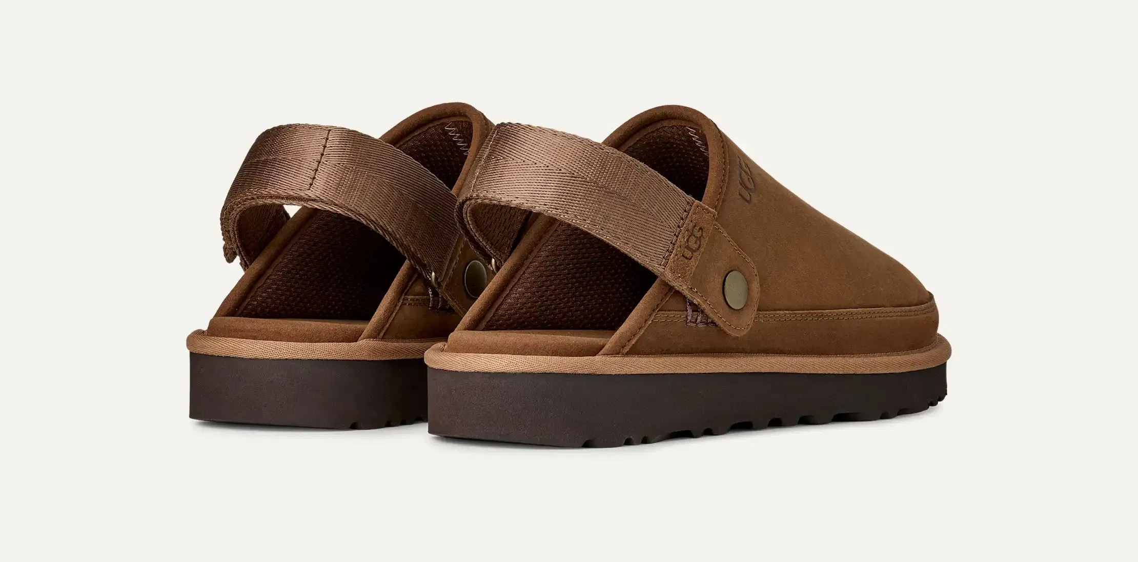 Ugg Goldencoast Clog Ii Nubuck Dark Chestnut