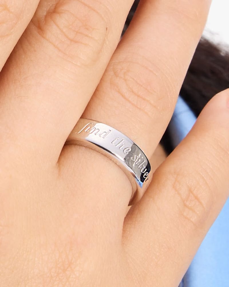 Find The Silver Lining Idiom Ring