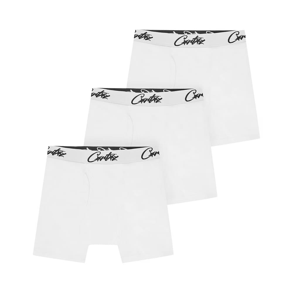 Corteiz White Allstarz Boxers 3 Pack