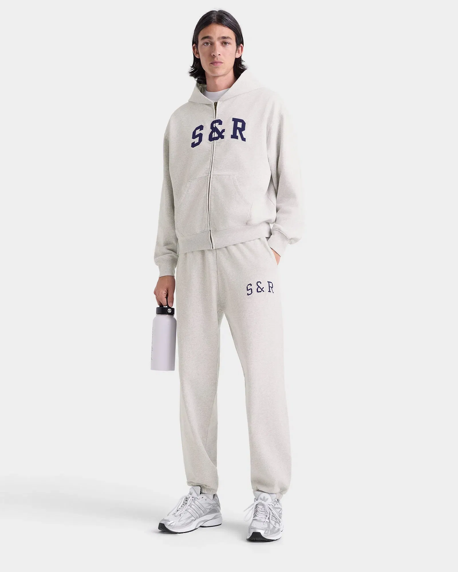 S&R Ivy Sweatpant - Heather Gray/Navy