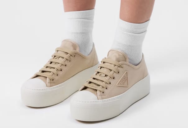 PRADA Platform Fabric Sneakers