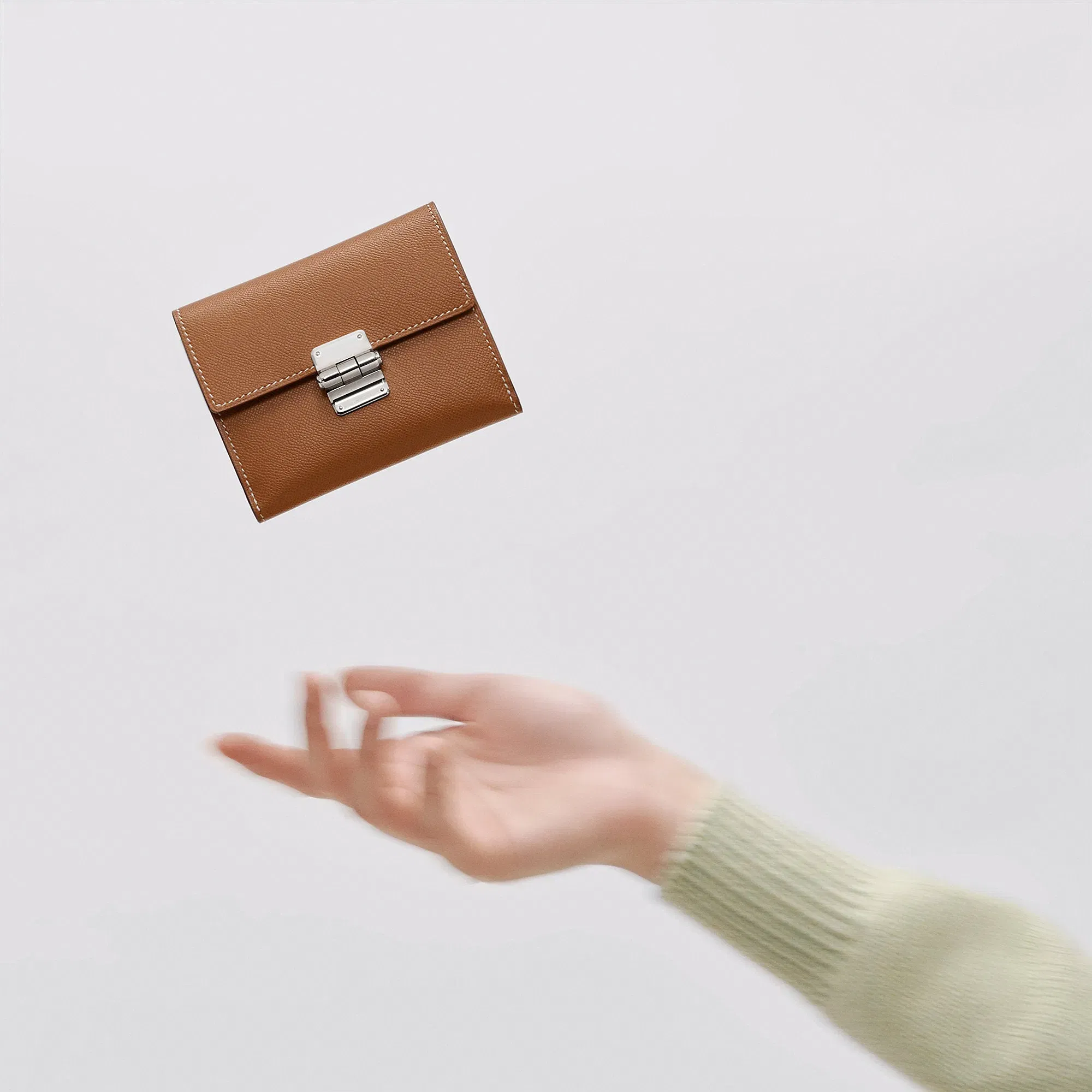 Hermes Charniere Compact Wallet Gold