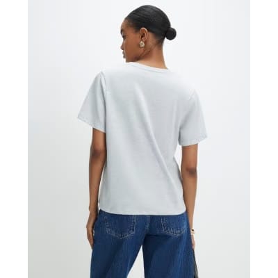 Grey Short Sleeve Slim Fit T-shirt