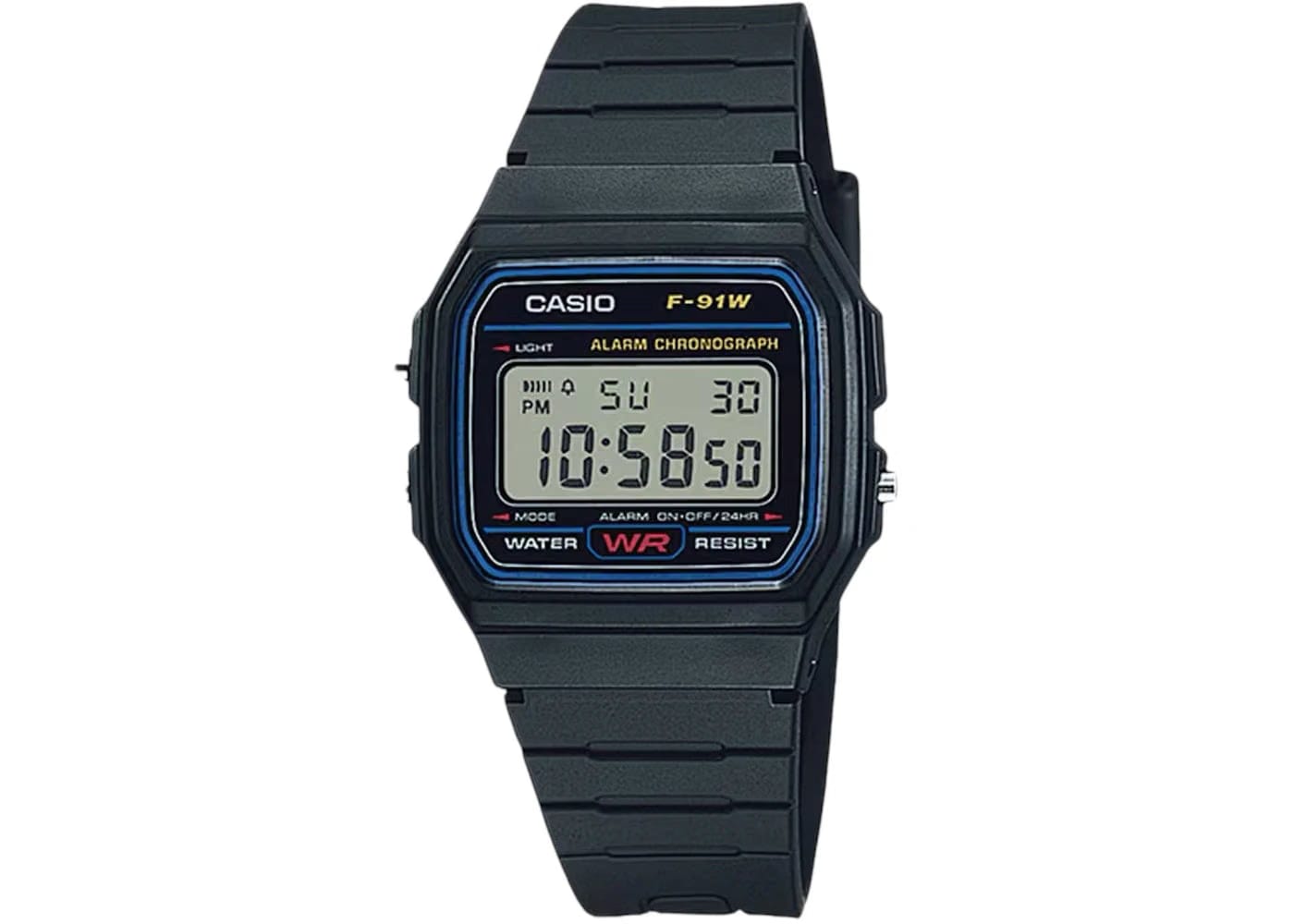 Casio Mens Classic Digital Watch With Black Strap F-91W-1