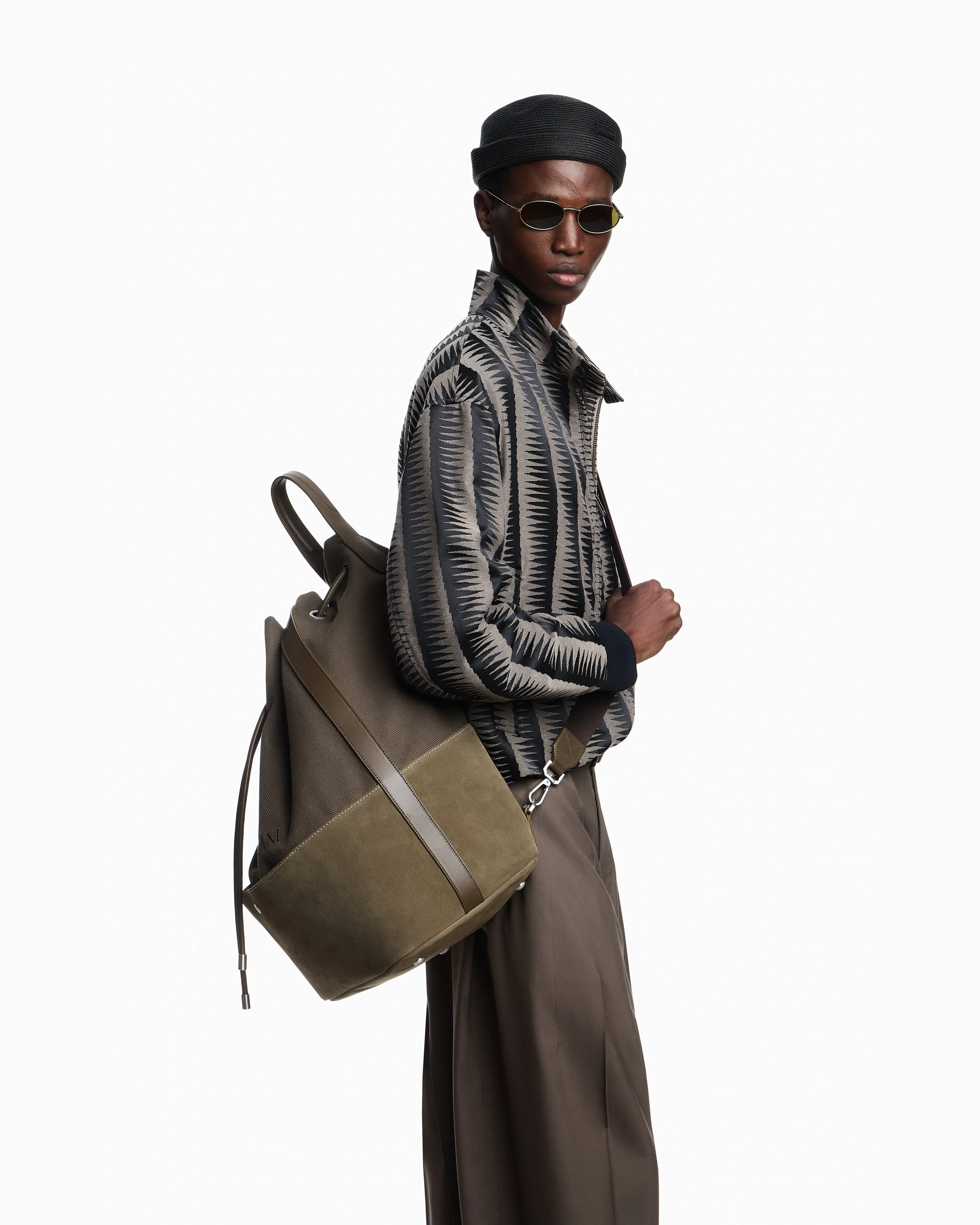 Emporio Armani Blouson in jacquard fabric with op-art motif