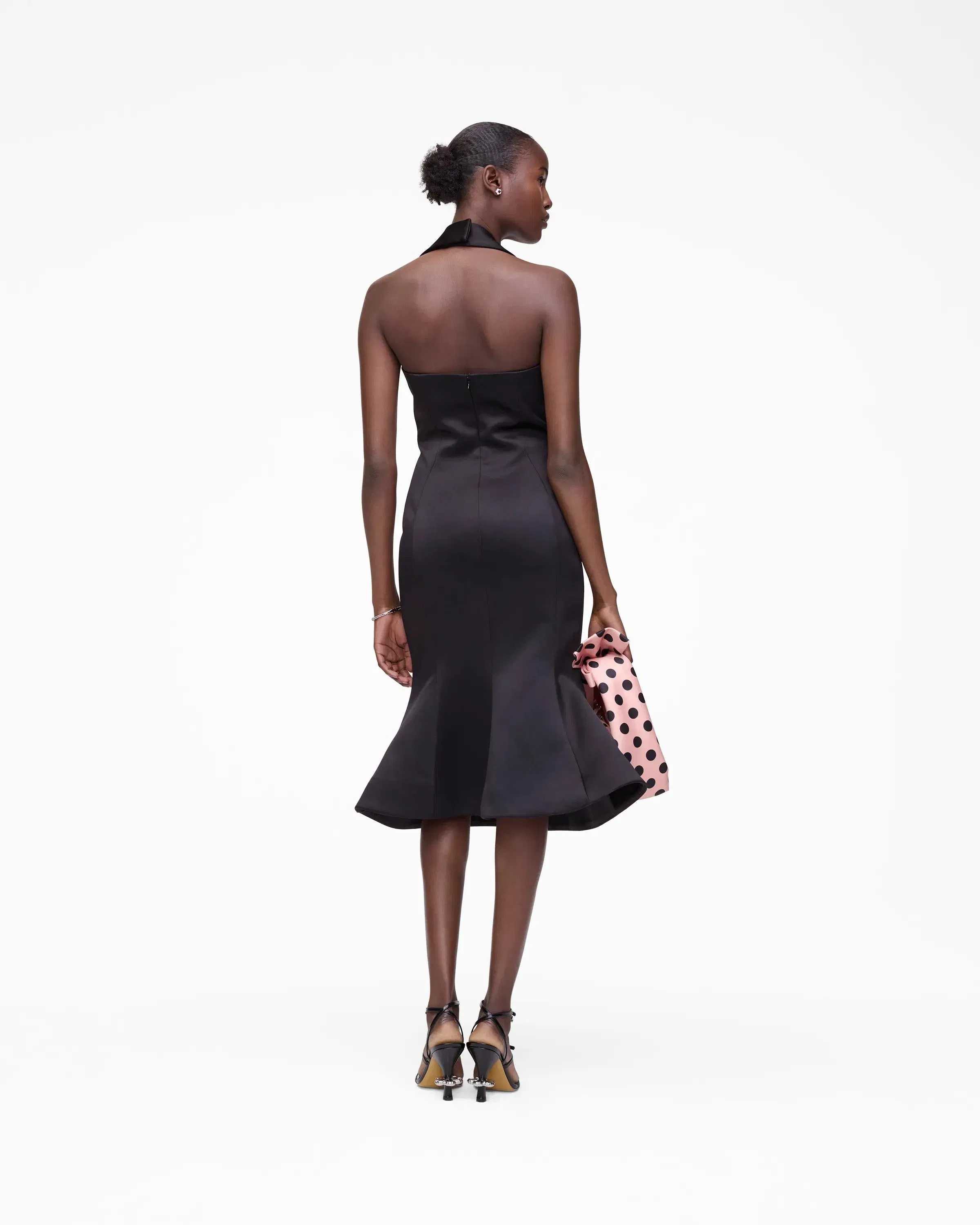 Sculpted Satin Halter Dress