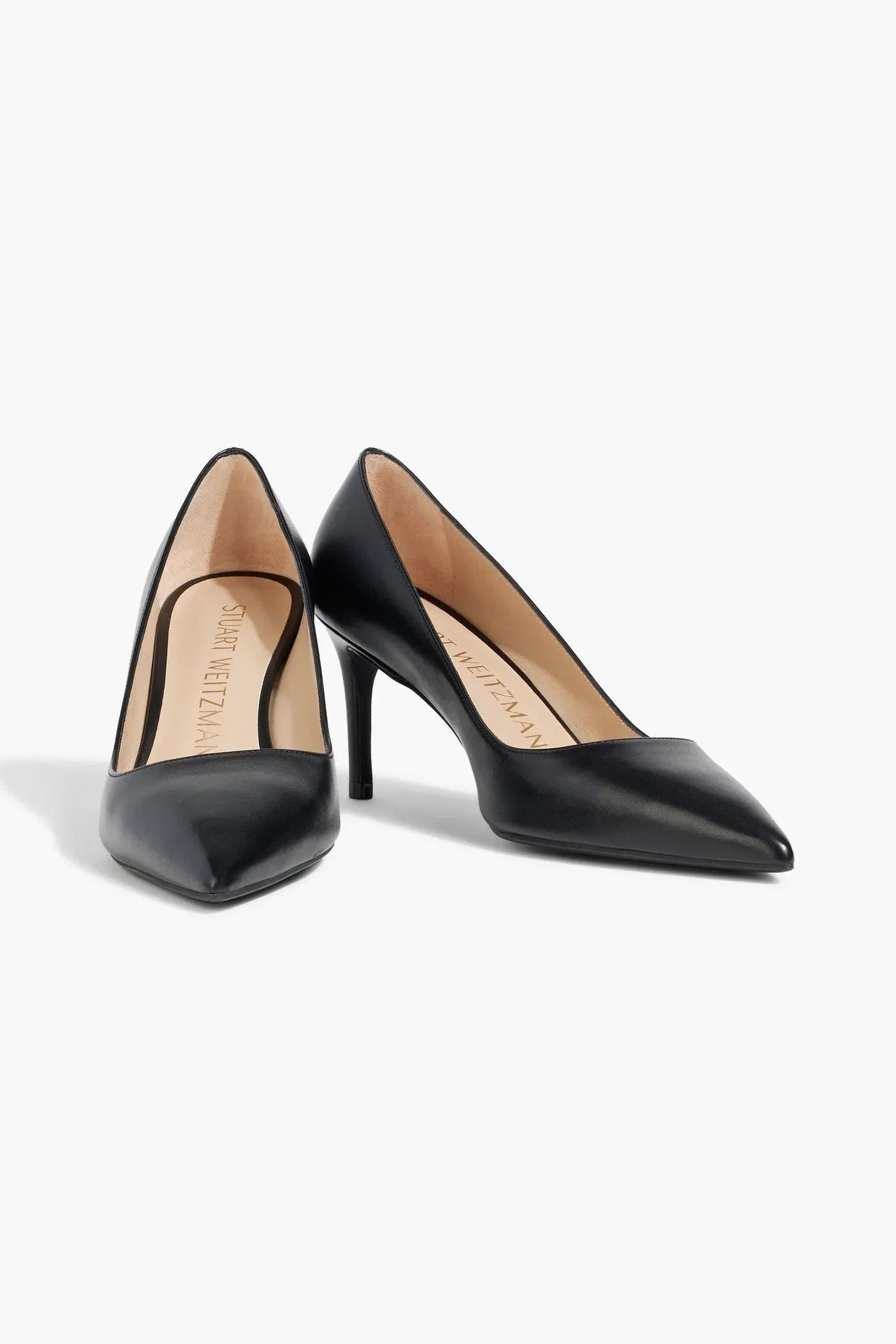 Stuart Weitzman Leather Pumps Black Women's