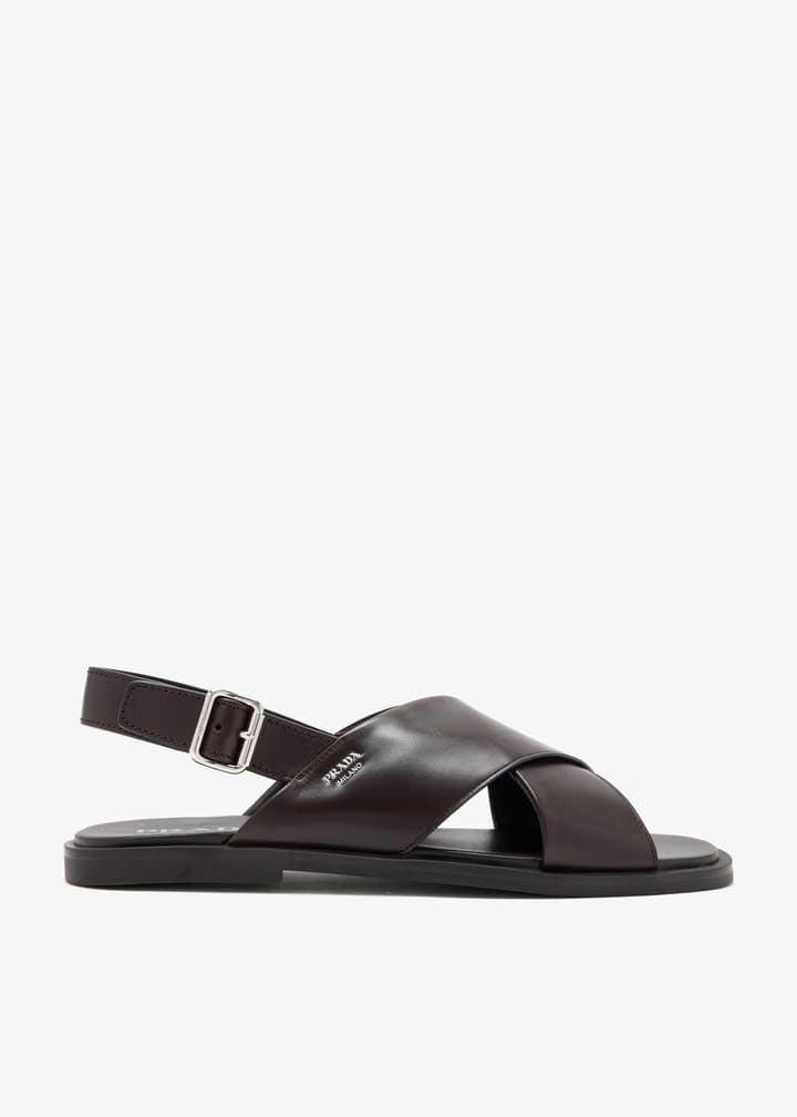 Prada Crisscross leather sandals