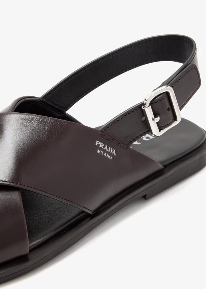 Prada Crisscross leather sandals