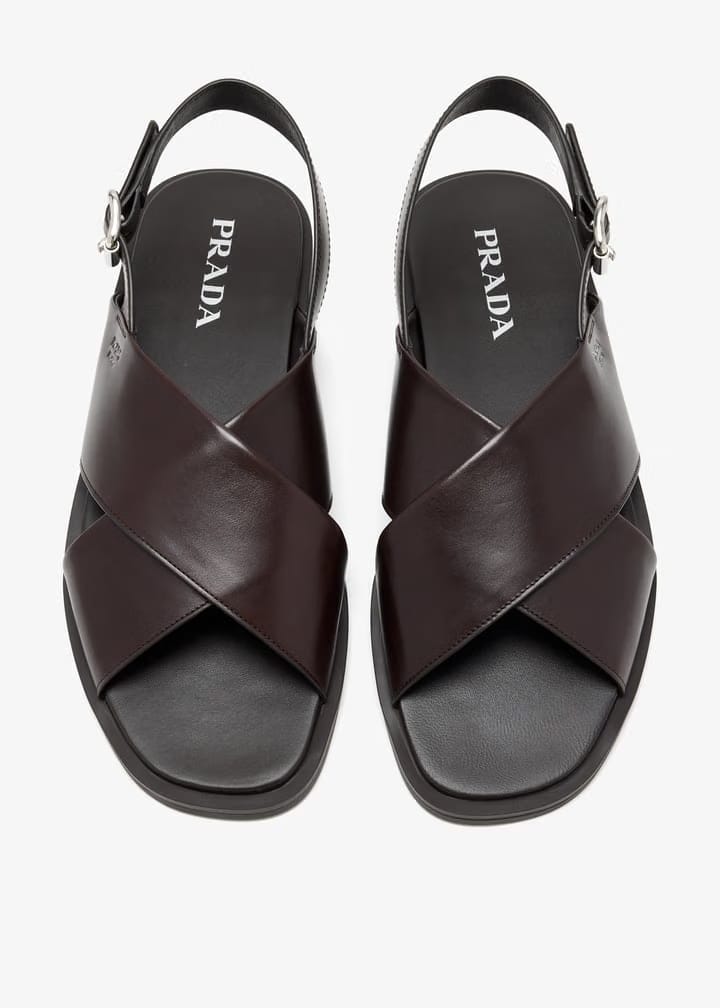Prada Crisscross leather sandals
