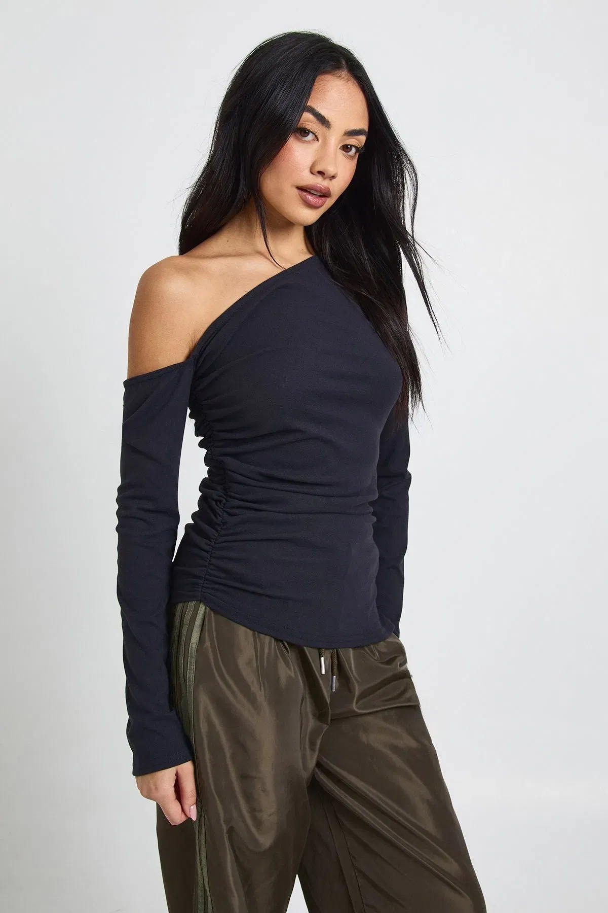Ultra Soft Off The Shoulder Asymmetric Top