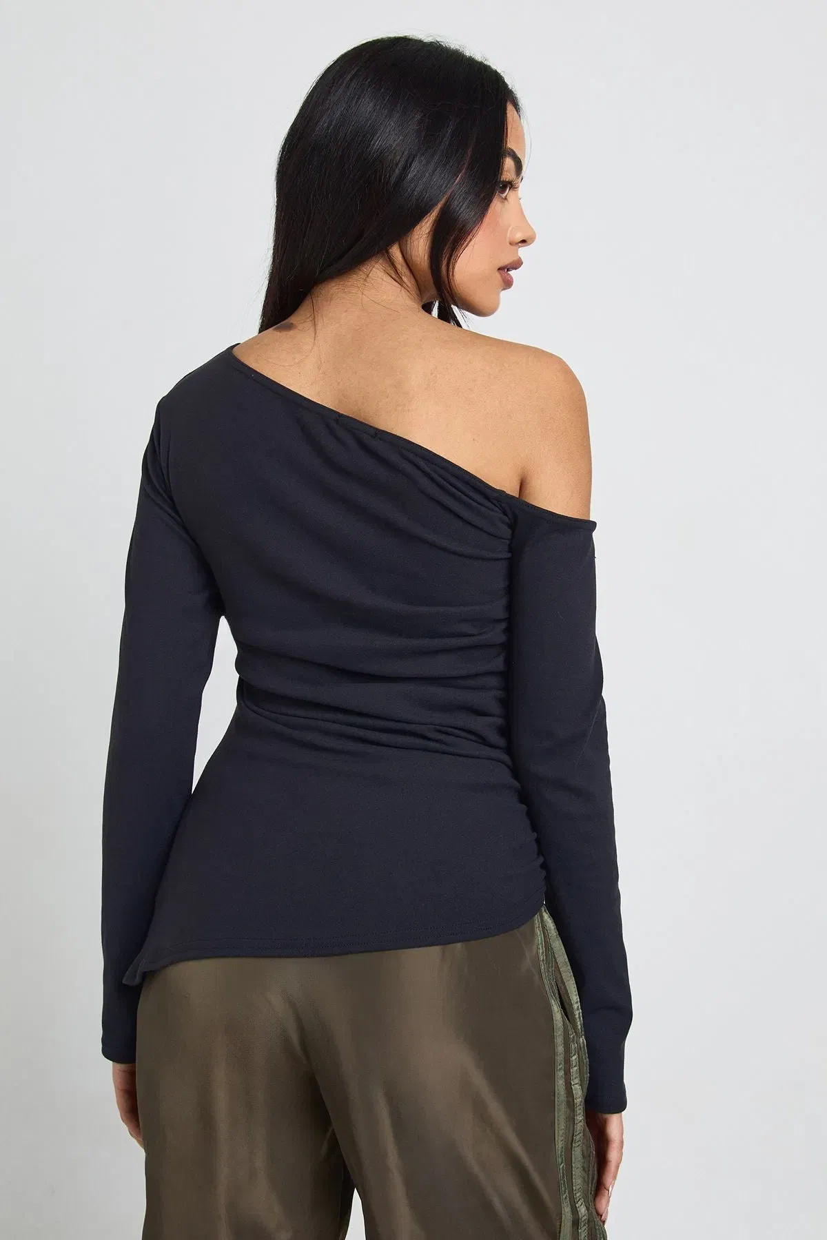 Ultra Soft Off The Shoulder Asymmetric Top