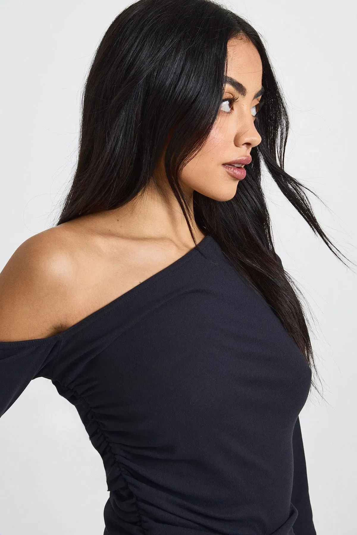 Ultra Soft Off The Shoulder Asymmetric Top