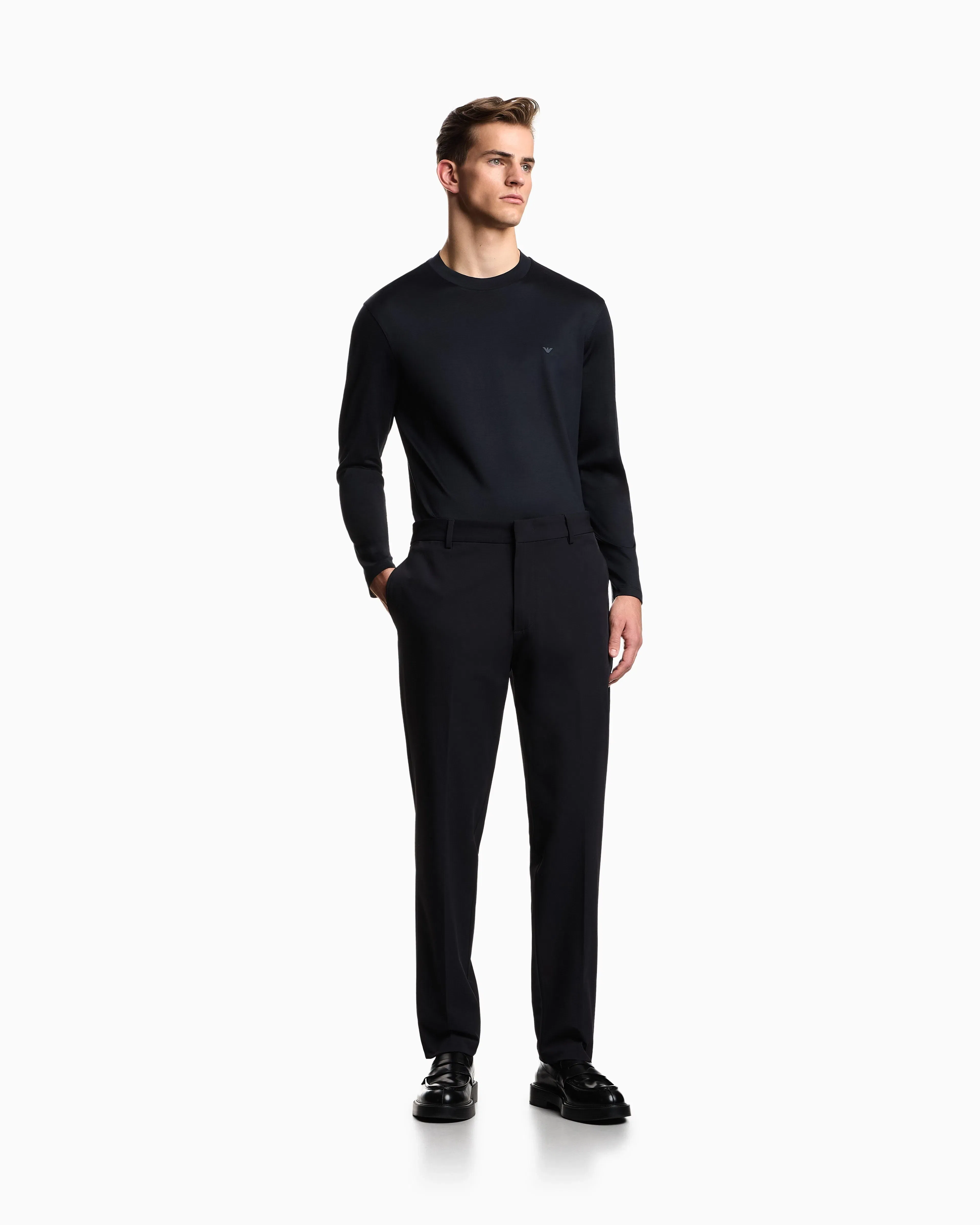Emporio Armani Lyocell-blend jersey jumper