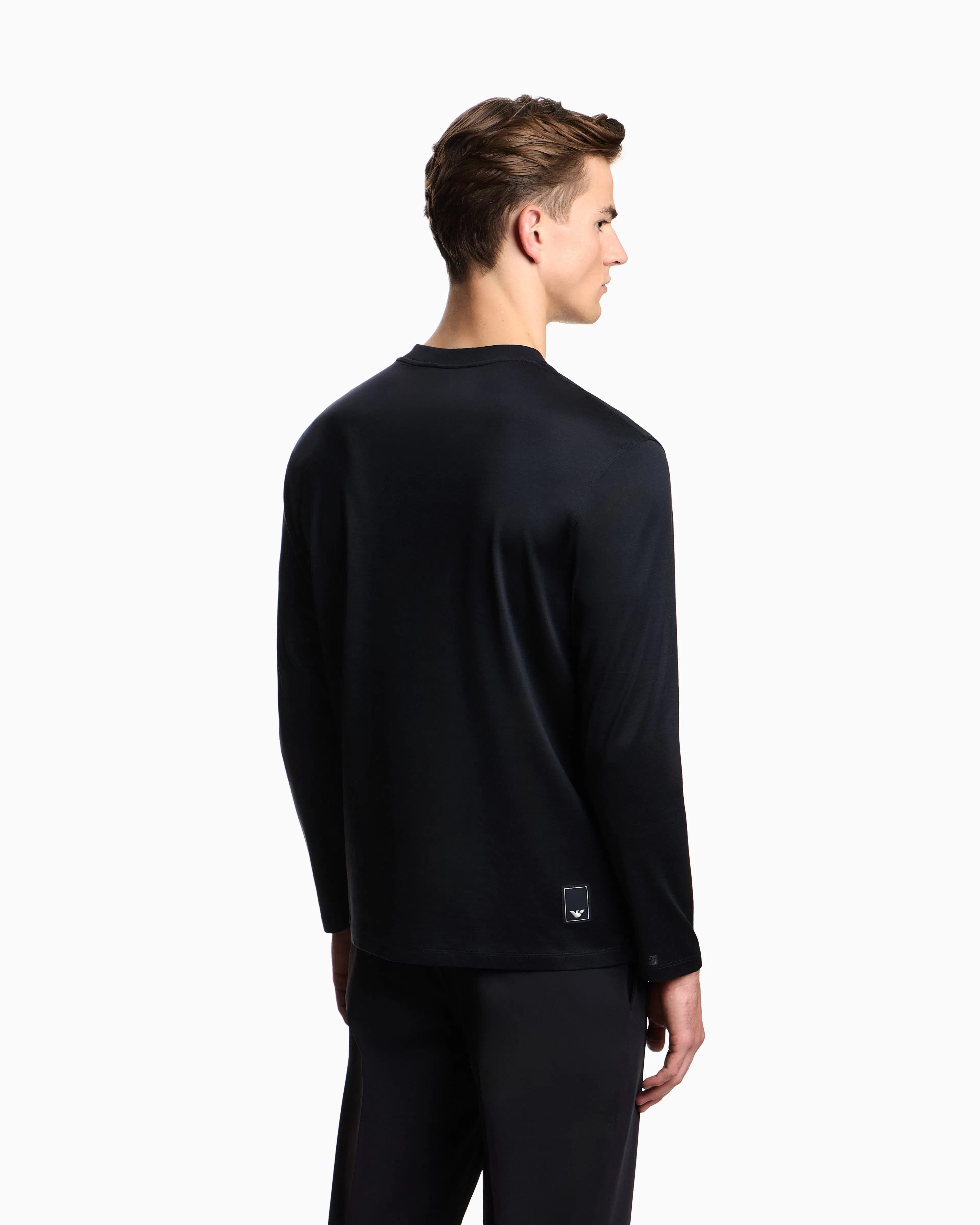 Emporio Armani Lyocell-blend jersey jumper