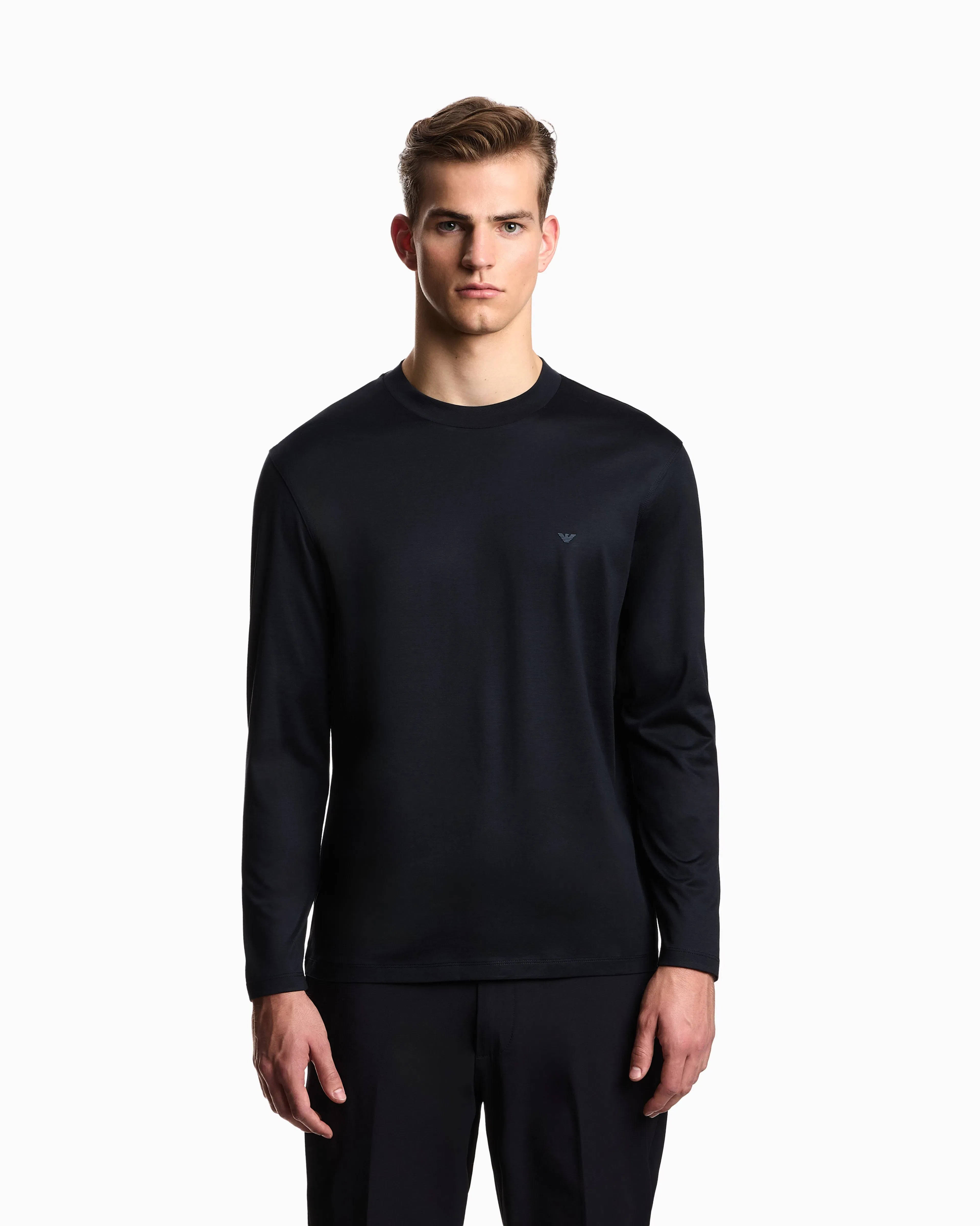 Emporio Armani Lyocell-blend jersey jumper