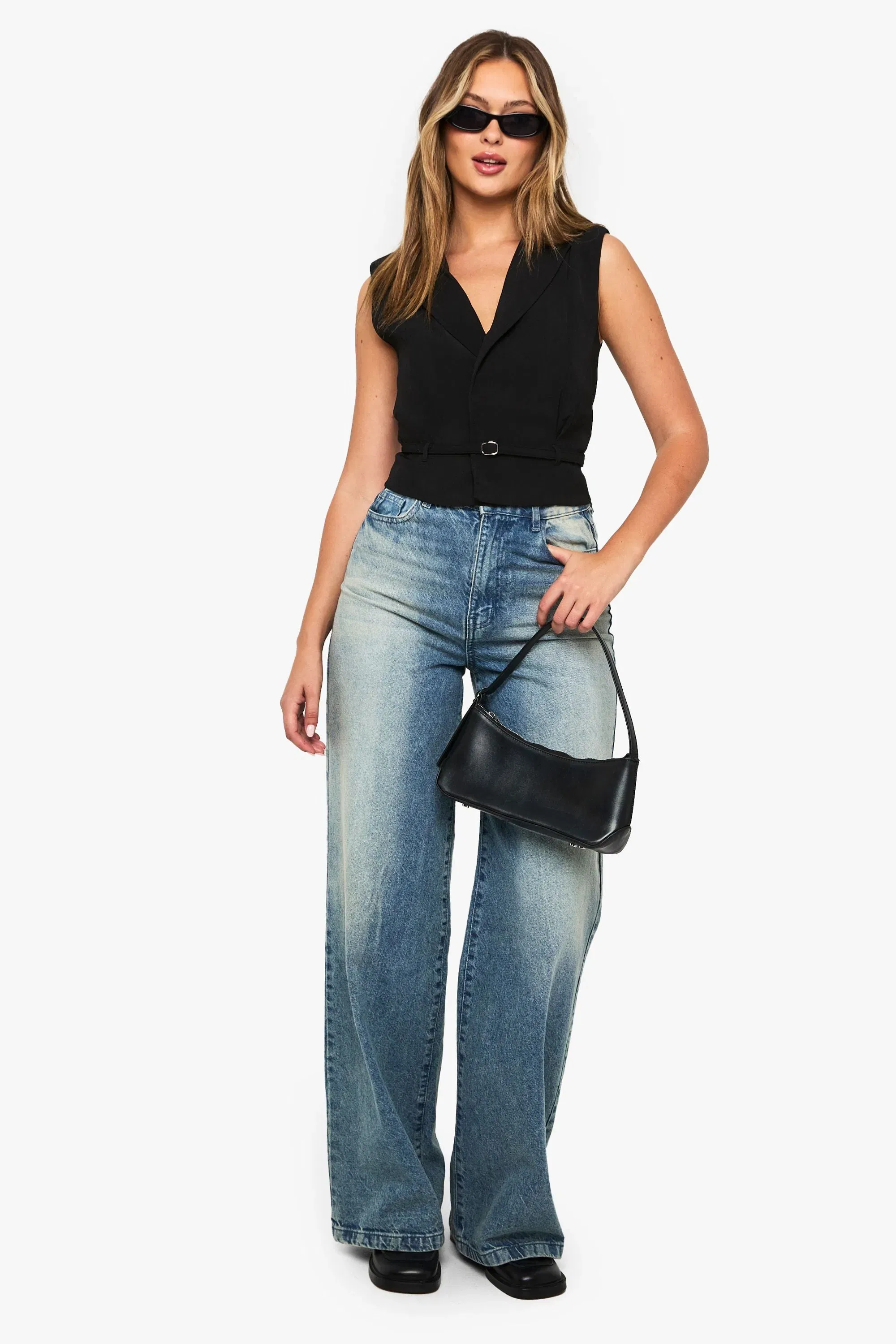Belted Shoulder Pad Waistcoat