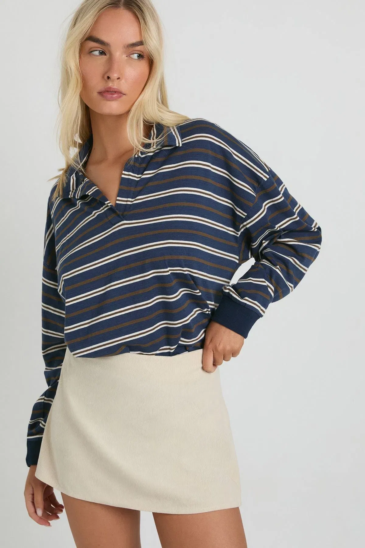 Cord Mini A-Line Skirt