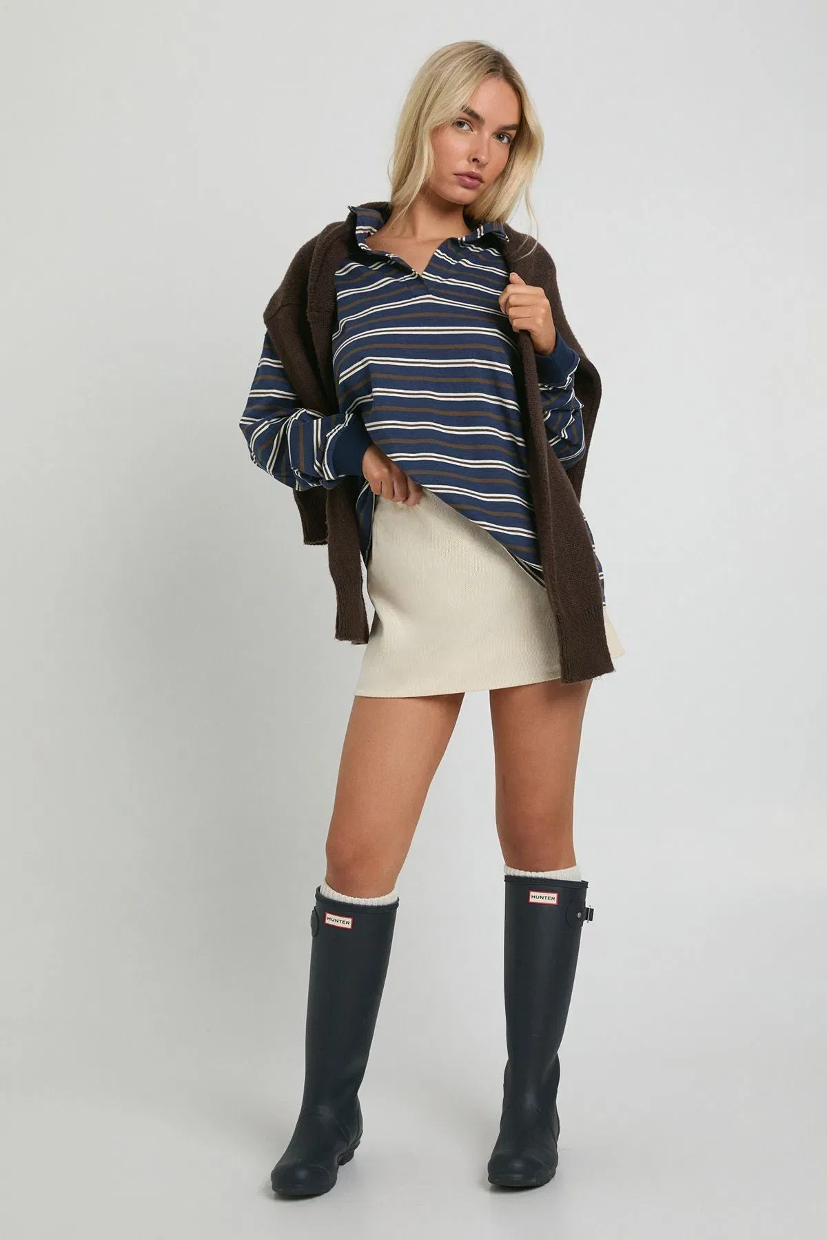 Cord Mini A-Line Skirt