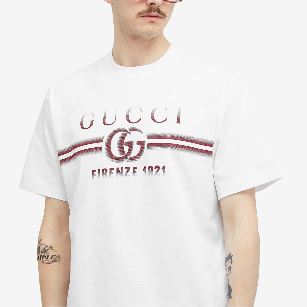 Gucci Men's Interlocking Logo T-Shirt in White