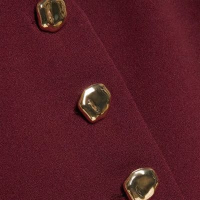 Purple Sleeveless Scarf Neck Waistcoat