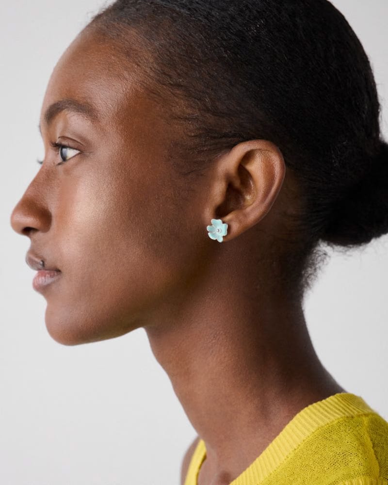 Golden Bloom Flower Studs