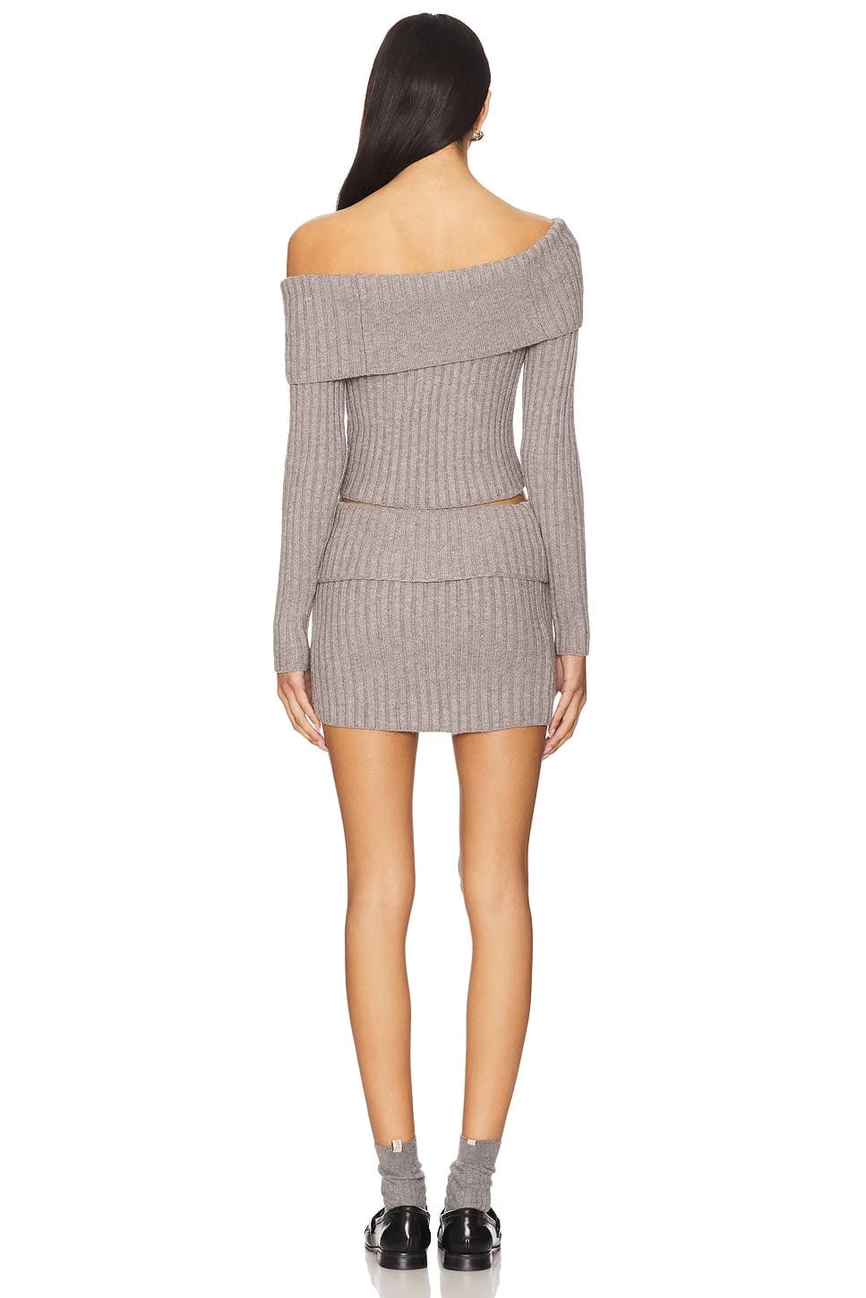 superdown Ava Skirt Set in Heather Gray