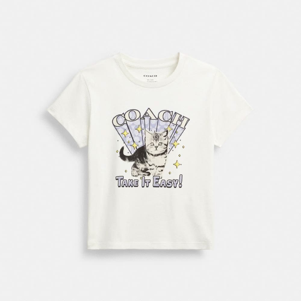 Cat T-Shirt In Organic Cotton