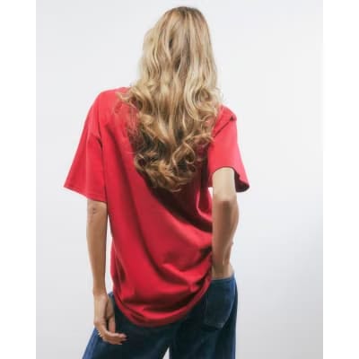Red Short Sleeve Paris Graphic Print T-shirt
