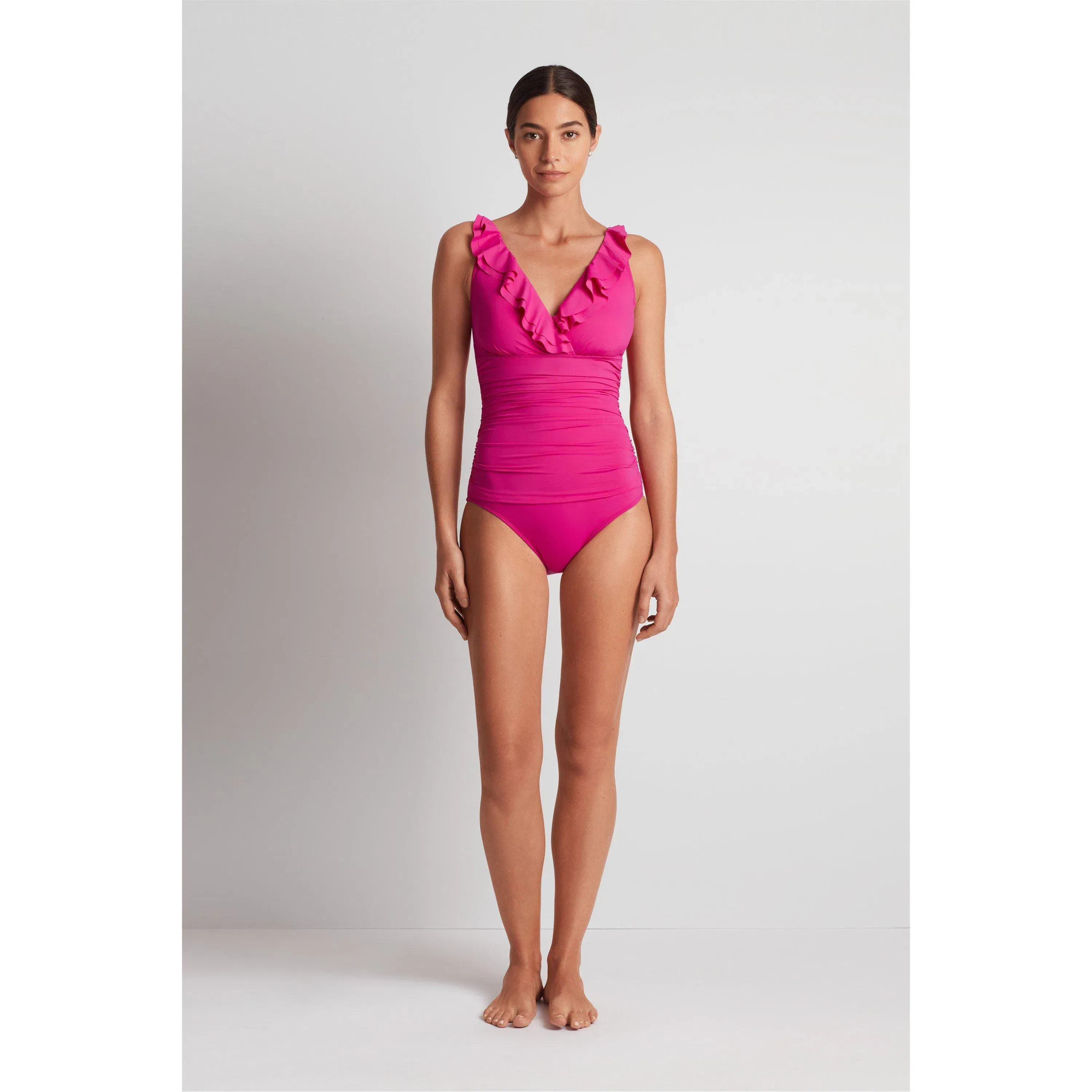 Ruffle Plunge Swimsuit