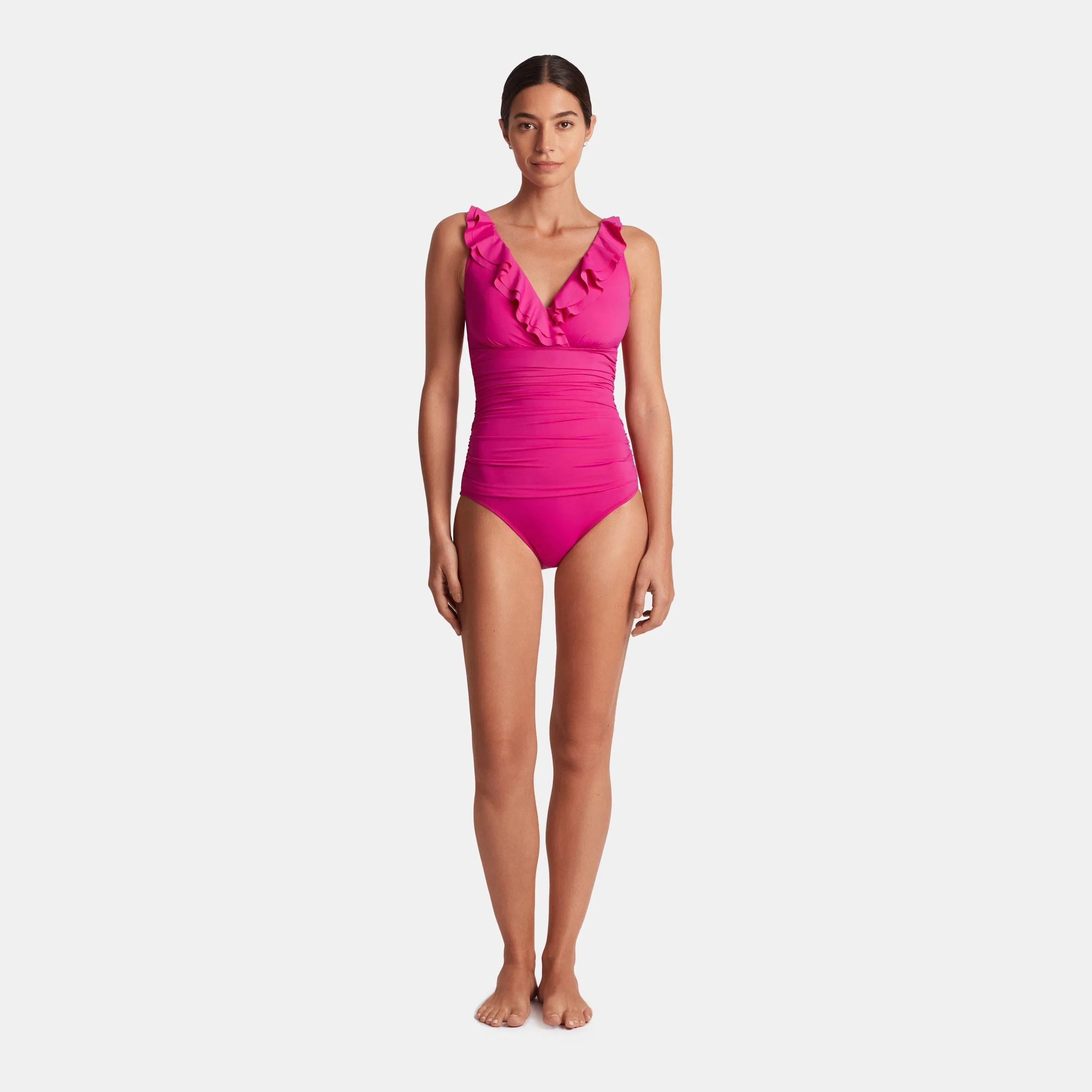 Ruffle Plunge Swimsuit