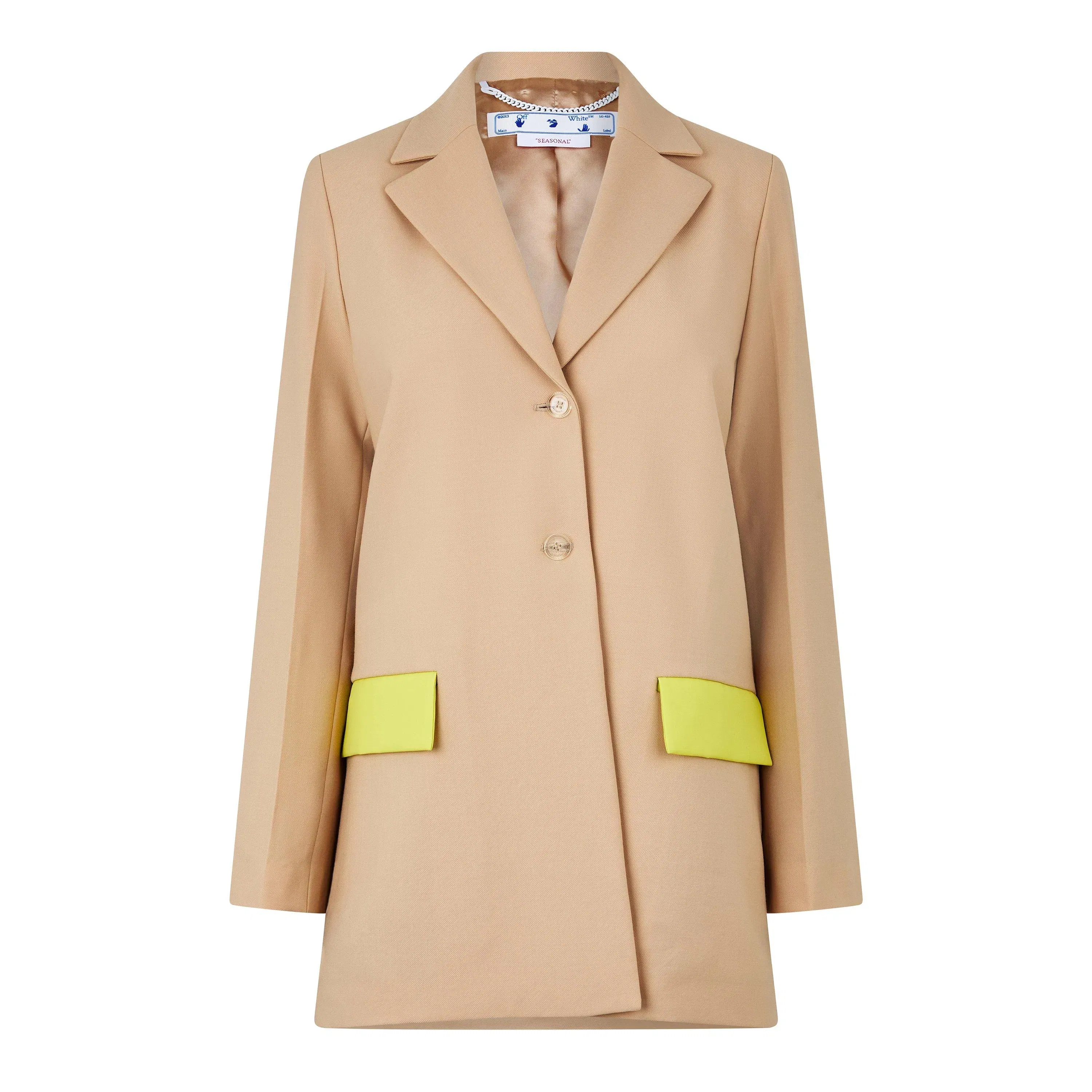 Off-White Active Wool Long Sleeve Standard Fit Blazer