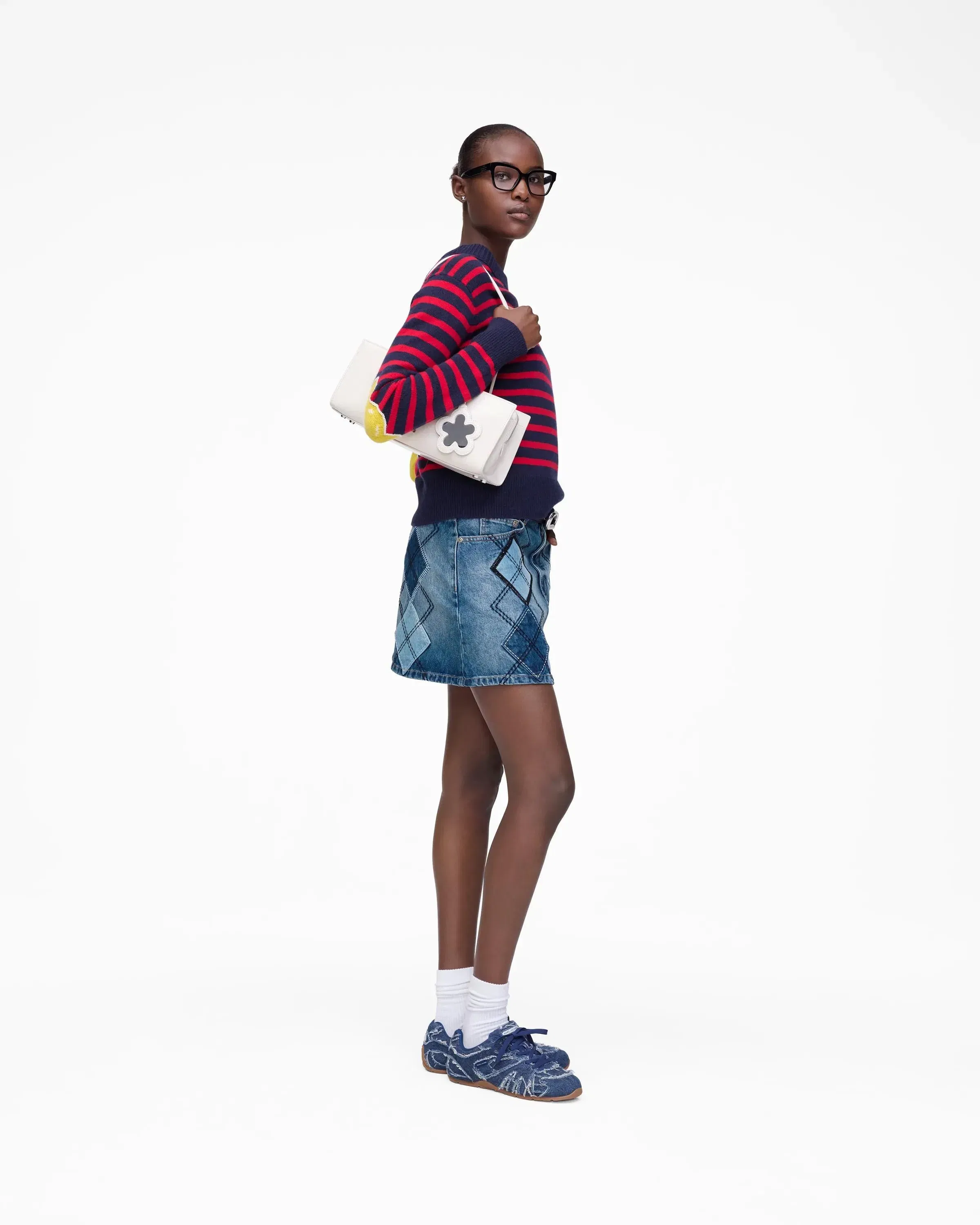 Argyle Patchwork Mini Skirt