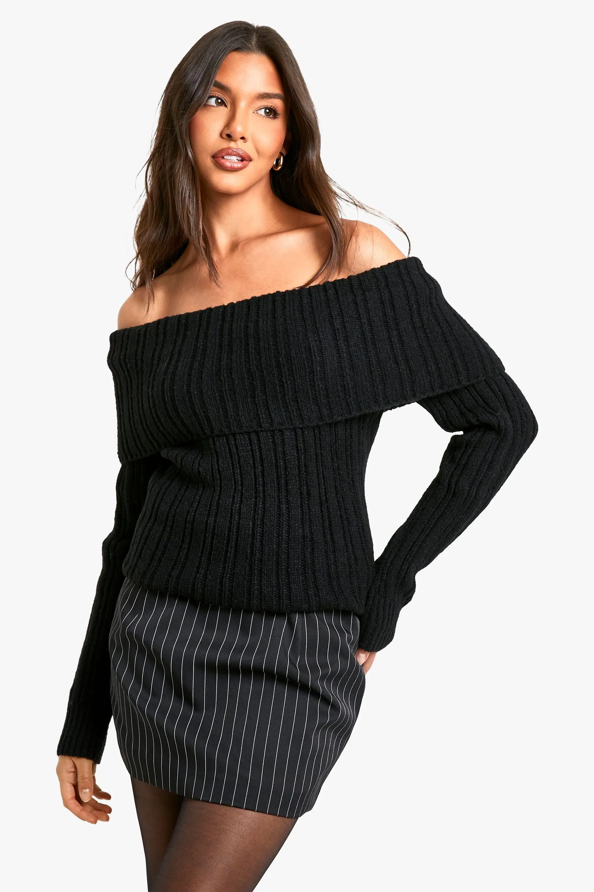 Pinstripe Micro Mini Skirt