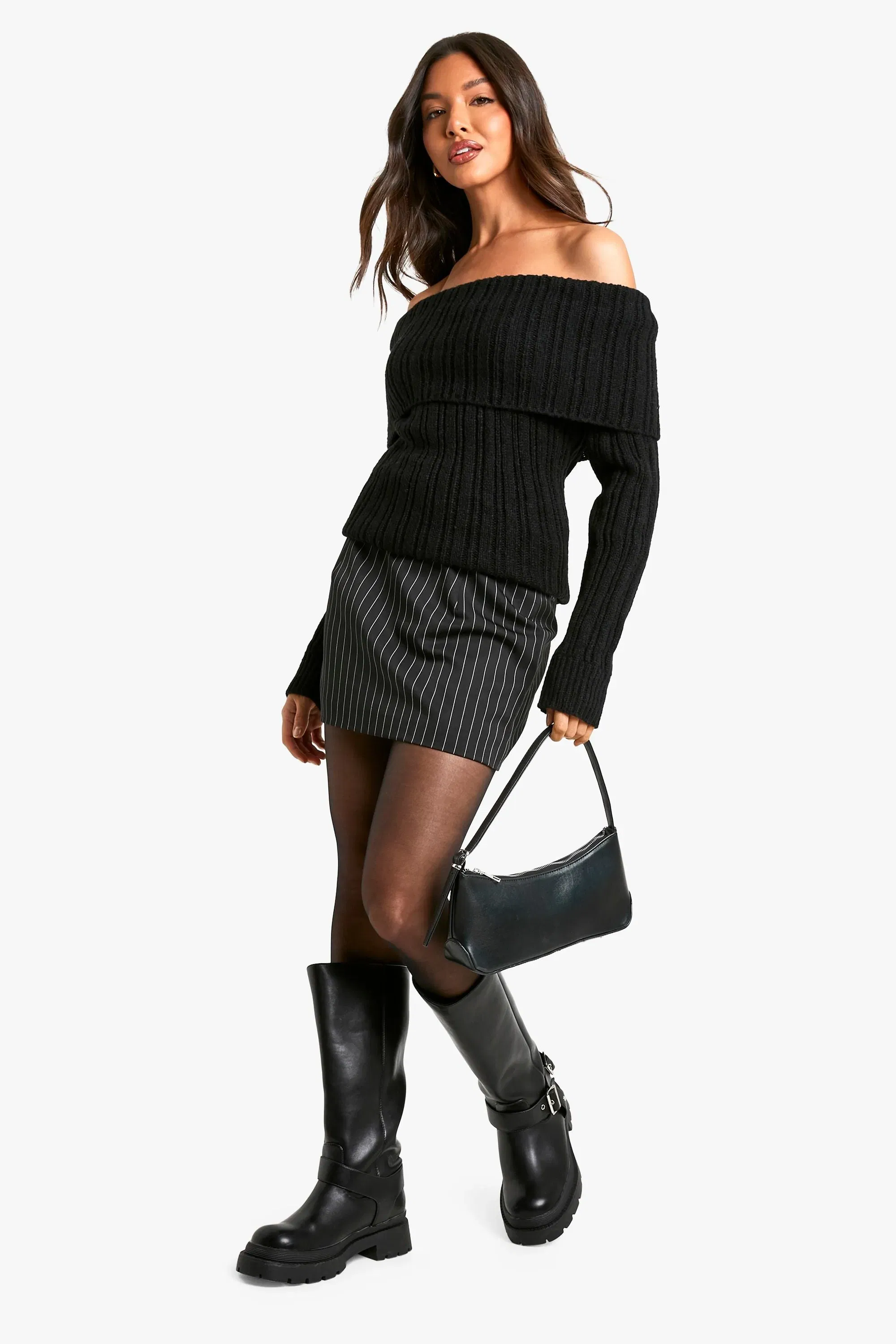 Pinstripe Micro Mini Skirt
