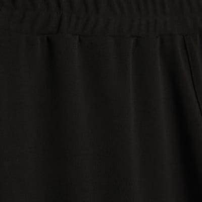 Black Wide Leg Jersey Trousers