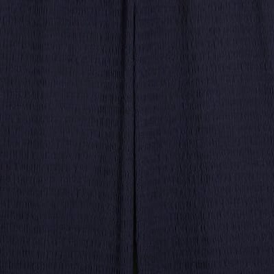 Navy Textured Drawstring Wide Leg Trousers