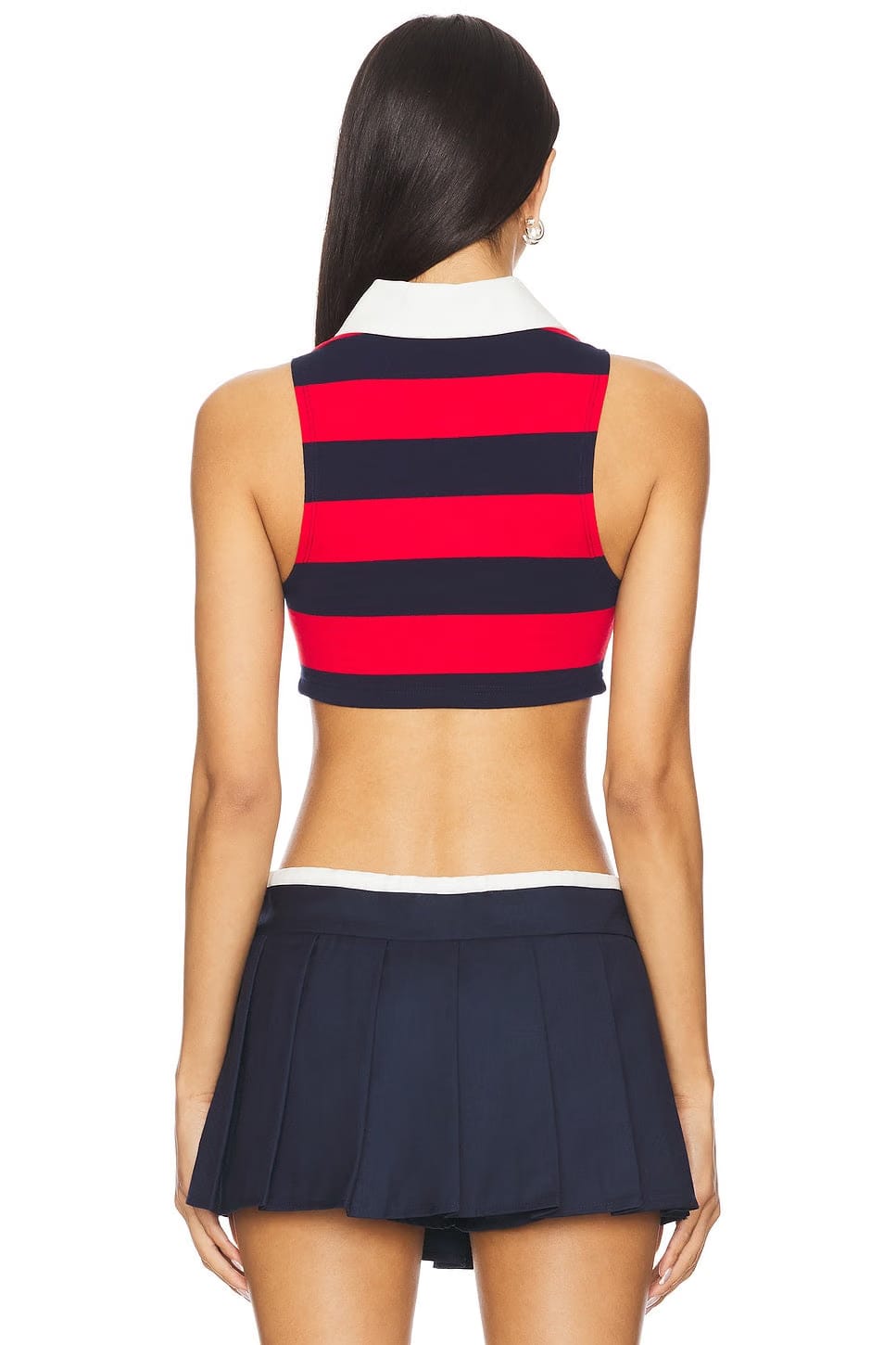 superdown Koko Crop Top in Red & Navy