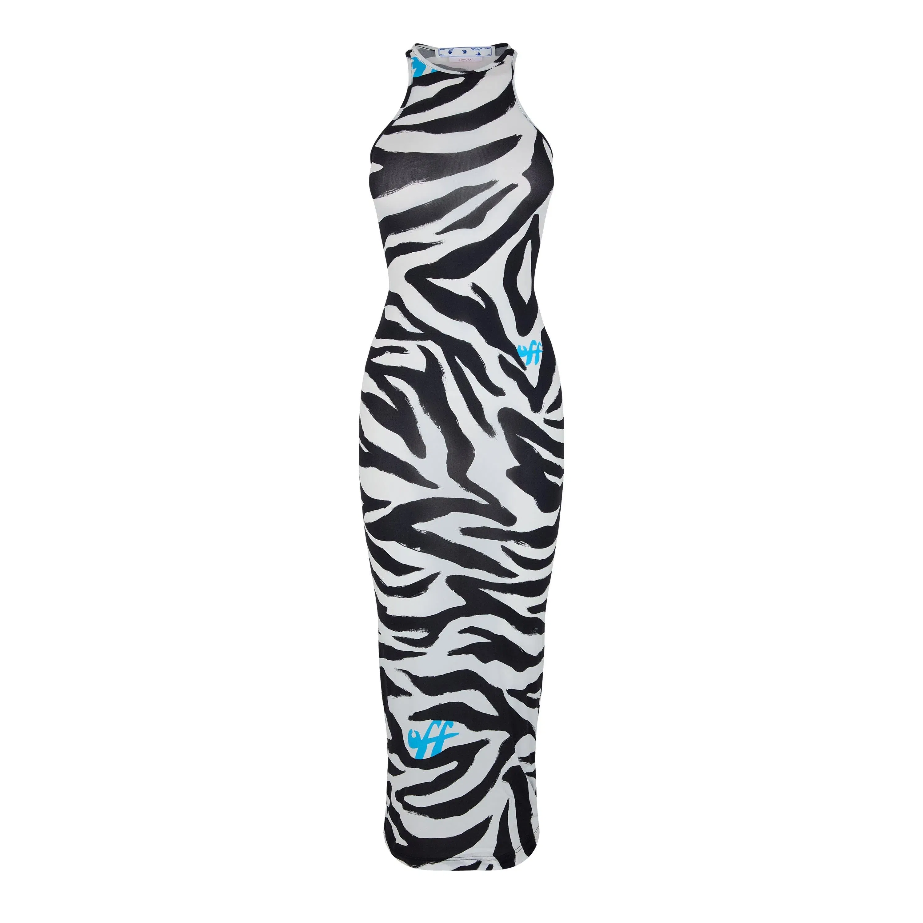 Zebra Print Long Sleeve Maxi Dress Shirt