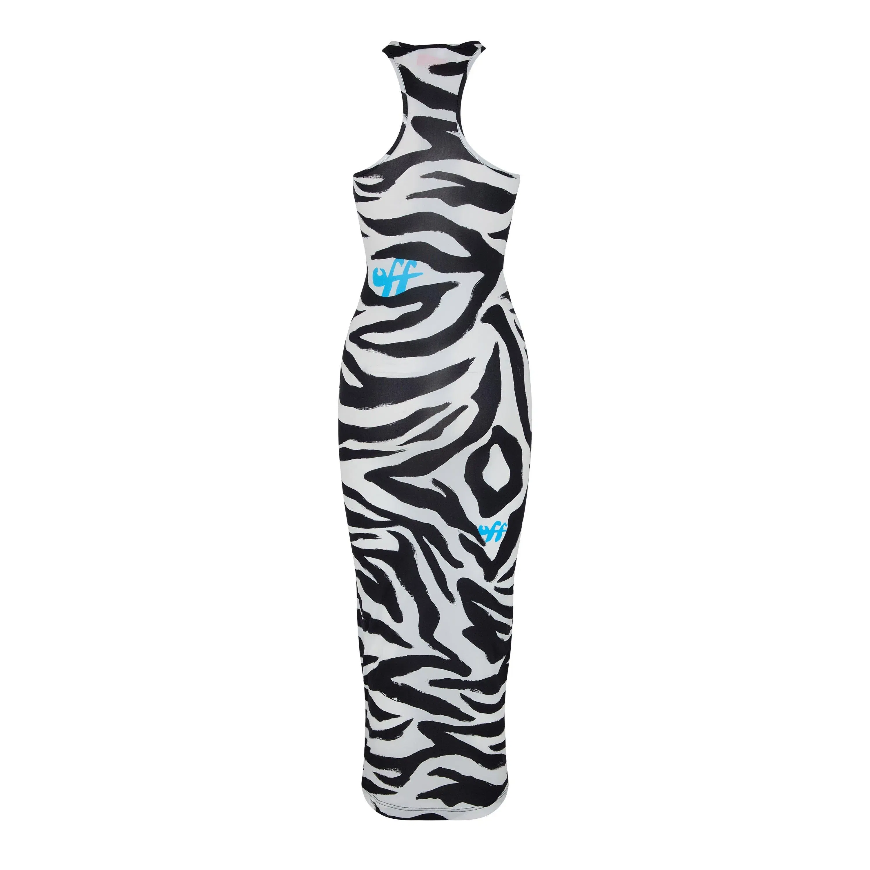 Zebra Print Long Sleeve Maxi Dress Shirt