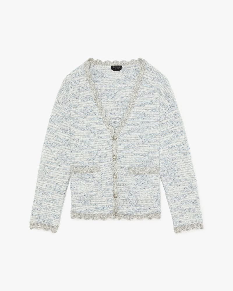 Scalloped Tweed Cardigan
