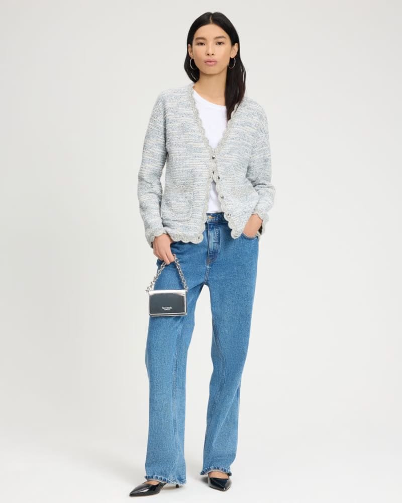 Scalloped Tweed Cardigan