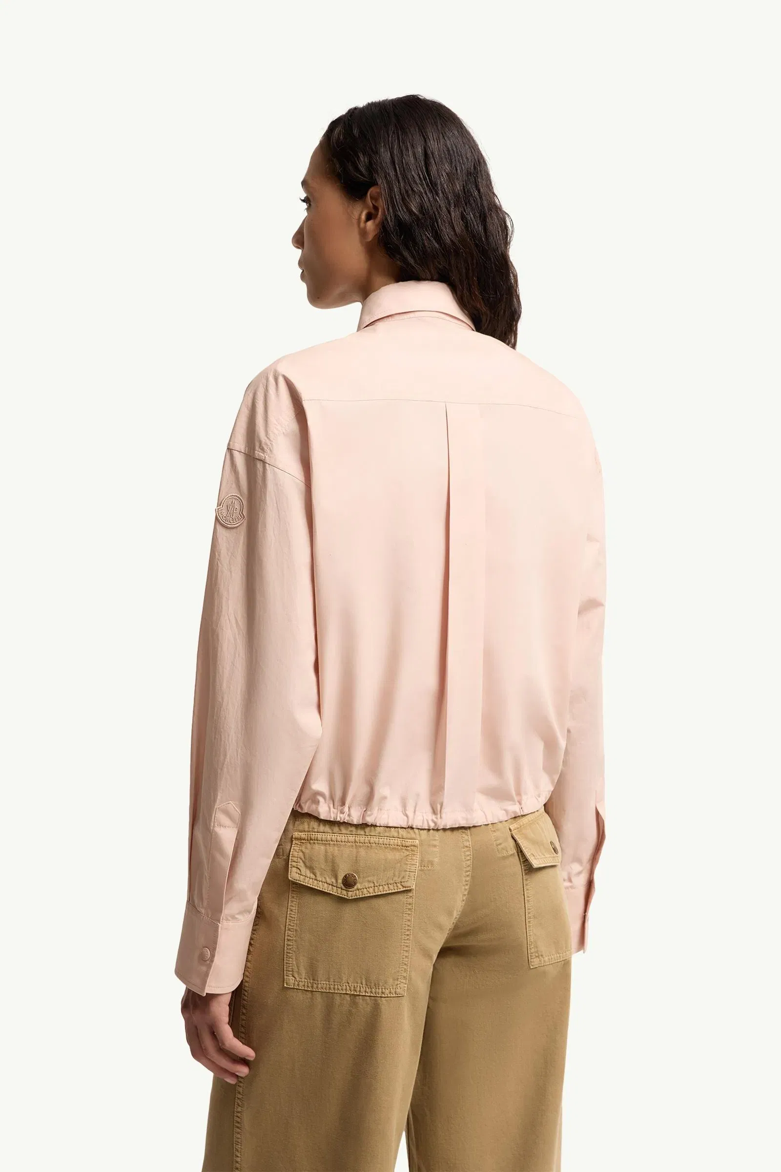 Moncler Cotton Poplin Long Sleeve Shirt Pink Pink